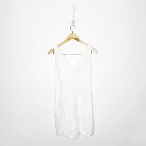 Lilly Pulitzer V neck Eyelet Lace shift Dress WHITE 92392 scalloped women's 2